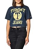 Tommy Hilfiger TJW BXY Crop Cracked Logo Tee, blau(Blue), Gr. L