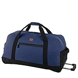 Rada Reisetasche RT 32 L 82 Liter mit Rollen und ausziehbarem Teleskopgestänge, wasserabweisend für Jungen und Mädchen, Reisetasche perfekt für den Urlaub (Maße: 38x75x37cm) (Blue 2tone Cognac)