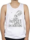 Shirtracer Sprüche Statement mit Spruch - Sarkasmus - schwarz - XL - Weiß - Geschenk - BCTM072 - Tanktop Herren und Tank-Top M