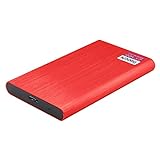 Lsmaa Tragbare Festplatte aus Metall, USB3.0 Dual Protection 160 GB 250 GB 320 GB 500 GB und Andere Speicher, geeignet für Desktop-Notebook-Computer (Capacity : 80GB, Color : Red)