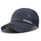 Baseballkappe, Outdoor-Cap zum Laufen, schnelltrocknend, atmungsaktiv, Unisex, von ZEARE, Schw