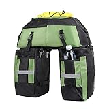 Wildken Fahrrad Gepäcktaschen 3-in-1 Wasserdicht Gepäckträgertasche Fahrräder für große Gepäcktaschen 75L Multifunction Radfahren Gepäckträger Tasche Fahrrad Reisetasche mit Regenschutz (Grün)