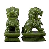 Feng Shui EIN Paar Stein-Peking-Löwen-Paar Fu FOO Hunde-Statuen Wächter, chinesisches Dekor, für Zuhause und Büro, ziehen Reichtum und Glück