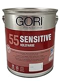 GORI 55 Sensitive Holzfarbe RAL-Farben (5,00Liter, Grauweiss (ca RAL 9002))