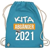 Shirtracer Schulkind Einschulung und Schulanfang - Kita Abgänger 2021 - Unisize - Hellblau - kita abgänger 2019 turnbeutel - WM110 - Turnbeutel und Stoffbeutel aus Baumw