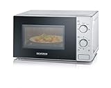 SEVERIN MW 7895 Mikrowelle (700W, Inkl. Drehteller, Ø 24,5 cm) edelstahl/schw