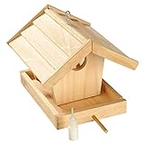 Wiemann Lehrmittel Futterhaus für Vögel - Bausatz für Kinder aus unbehandeltem Holz mit kindgerechtem Holzhammer, Leim und Düb