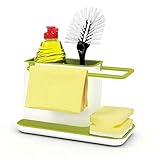 Gismara24 Aufbewahrung von Küchenutensilien Spüle Schwammhalter Ordnungshelfer Spülbecken-Organizer Küchen-utensilienhalter für die Spülbecken Grü