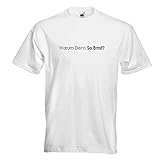 Kiwistar - Warum denn so ernst? Why so T-Shirt in 15 Herren Funshirt Bedruckt Design Sprüche Spruch Motive Oberteil Baumwolle Print Größe S M L XL XXL