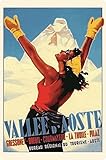 Metall Schild 20x30cm Reise Plakat Vallee d'Aoste Aostatal Retro Metall Tin Sig