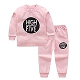 Blaward Zweiteilige Schlafanzüge Langarm für Baby Jungen Mädchen Baumwolle Schlafanzugoberteile Schlafanzughosen Pajama Sets 0-5J