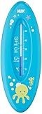 NUK Badethermometer für sicheres Baden, natürliche Messflüssigkeit aus Rapsöl, Made in Germany, 1 Stück, b