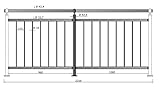 Geländer senkrechte Streben Balkon Terrasse Brüstung 2210 mm 900