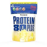 Weider Protein 80 Plus Eiweißpulver, Vanille, Low-Carb, Mehrkomponenten Casein Whey Mix für Proteinshakes, 2kg