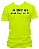 NEON Herren T-Shirt J.Roxx Der frühe Vogel kann Mich mal Fun, Größe:XL;Farbe:neon gelb