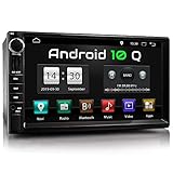 XOMAX XM-2VA757 Autoradio mit Android 10, QuadCore, 2GB RAM, 32GB ROM, GPS Navigation I Support: WiFi WLAN, 3G 4G, DAB+, OBD2 I Bluetooth, 7 Zoll / 18 cm Touchscreen, USB, SD, AUX, 2 DIN