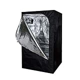 SunStream 60x60x140cm Grow Tent/Grow Box/Grow Schrank/GROWSCHRANK/Indoor Zuchtzelt Anbauschrank/Hydroponischer Grow Schrank/Mylar 98% Reflexionsvermög