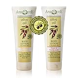Aphrodite Körperpflege Set,2-teilig - Bodylotion Set für intensive Feuchtigkeitsversorgung & geschmeidige Haut. Körperlotion Damen mit Avocado & Kamille & Körpercreme mit Argan & Granatapfel (2x200ml)