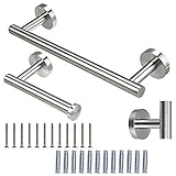 3 PCS Bad Hardware Set, edelstahl 12 Zoll Hand Handtuch Bar Wc Papier Halter Robe Haken mit Schrauben, zauberstab Montiert Schlechte Handtuch Halter Papier Rolle Spender Kaminsims Rack (Silver)