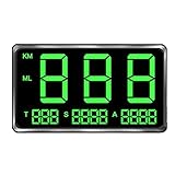 GPS HUD Tachometer, digital, großer Bildschirm, universeller GPS-Geschwindigkeitsmesser, HUD Bike Overspeed Warning System, schw