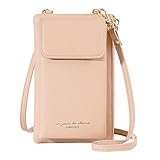 Handytasche zum Umhängen,Aeeque Damen Handy Umhängetasche PU Leder,Handy Schultertasche Geldbörse mit Kartenfächer kompatibel mit Samsung Galaxy A51 M31 A20e A21 S10 S20+ A40 S8 S10+ A10 A50 S7 - R