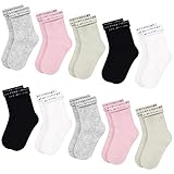 L&K-II 10 Paar Kinder Mädchen Socken aus Baumwolle Kleinkind niedliche Muster Kids Sneakersocken bunt Cotton Baby Girl Socks Toddler Girls Socks 2818 27-30