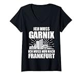 Damen Frankfurter Frankfurt Apfelwein Hessischer Humor Lustig T-Shirt mit V