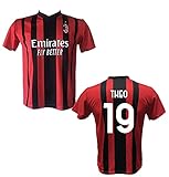 DND Di Andolfo Ciro Fußballtrikot Theo Hernández 19 A.C. Milan Lizenznachbildung 2020-2021 Größen für Kinder und Erwachsene (M Erwachsene)