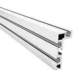 POHOVE 39,9 cm Aluminium-Gehrungsschiene T-Schiene 75 Typ T-Schiene mit T-Profil für Vorrichtungen, Schlitten, Frästische und allgemeine Holzbearbeitung für Zaunbefestigung