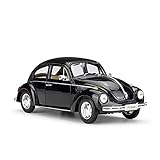 MHDTN Auto-Spielzeug-Kit Aus Metalldruckguss Maßstab 1:24 Hohe Nachahmung Legierung Modellauto Für Volkswagen Beetle Metallauto Spielzeug Diecast Car Wunderbares Geschenk (Farbe : Schwarz)