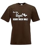 T-Shirt - Der frühe Vogel kann Mich mal! (Braun, S)