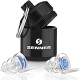 Senner MusicPro Soft Gehörschutz Ohrstöpsel für Konzert, Musik, Disco und Festival, kleinere Gehörgänge, mit Alubehälter, blau/transp