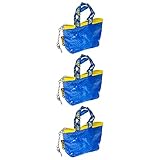 Ikea KNOLIG Mini Blue Bag M眉nzb枚rse mit Schl眉sselanh盲nger, 104.782.42 - 3er S