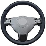 QSCTYG Lenkradbezug Schwarz Kunstleder Auto-Lenkrad-Abdeckung for Opel Astra (H) Signum Corsa 2004-2009 Zaflra (B) 2005-2014 Vectra (C) 2005-2009 Lenkradhüllen (Color Name : Orange Thread)