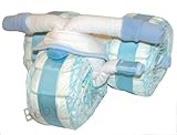 Windeltorte Dreirad blau - Geschenk zur Geburt & Taufe - Windeldreirad - Windelbik