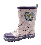 Mädchen Gummistiefel Frozen Anna Elsa rosa Regenstiefel Stiefel Schuhe rosa lila (numeric_27)