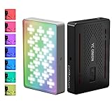 YC Onion RGB-Kameralicht Fotografie Studio-Videobeleuchtung mit APP-Steuerung, dimmbare 3200K-6200K LED-Videoleuchte CRI98+ 360 ° Vollfarb-Kameralicht, Fülllicht mit Kaltschuhhalterung (Schwarz)
