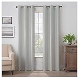 YOUCAI Samt Vorhang Einfarbig Gardinen Blickdicht Vorhang Ösen Wärmeisolierend Lärmschutz Glatt Flauschig Weich Modern Klassisch Wohnzimmer Schlafzimmer Lounge,Grau,132x160