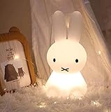 Miffy Führte Nachtlicht, Kinder Leuchtende Spielzeug Silikon Schlafzimmer Dekoration Kaninchen Bunte Nachtlicht, Geeignet Für Kindergeschenke, Innendekoration, Nachttischlampen, Tischlampen (28CM)