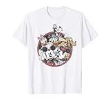 Disney Mickey And Friends Retro Group Circle T-S