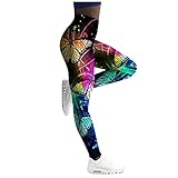 PMDKLSPQ Schmetterlings Hosen Damen Fitnesshose Leggings Yogahose Bunte Sporthose Sport Stretch Fitness Jogginghose Leggingshose Laufhose Tranning H