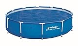 Bestway Flowclear Abdeckung Solarplane Haube schwimmend PVC für runden Steel Frame Pool Pro Durchmesser 366