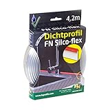 Gedotec Dichtprofil FN Silco-Flex Abdichtungsprofil transparent Dichtlippe | Sockel-Abdichtung universell für Küche & Arbeitsplatte | flexibler Kunststoff biegbar | 1 Packung - Dichtungsband 4,2 M