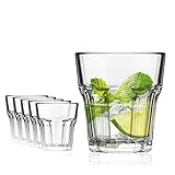 SAHM Kleine Wassergläser Set Spülmaschinenfest (6 STK) | Kleine Trinkgläser à 280 ml | Ideal auch als Saftgläser S