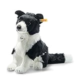 Steiff Jaycee Border Collie-28 cm-Kuscheltier für Kinder-weich & kuschelig-waschbar-schwarz/weiß (122163)