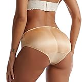 Benuomi Gepolsterter Hüftverstärker Butt Lifter Schwamm Big Ass Unterhose Body Shapers Control Panties Frauen Kleid Push Up Gesäß Taille Trainer (Haut, Medium)
