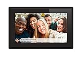 Feelcare 7 Zoll 16GB Smart WiFi Digitaler Bilderrahmen, WLAN Fotorahmen mit LCD IPS Touchscreen, Wandmontage, Automatisch Drehbares Hochformat und Querformat, Fotos Videos Senden (Schwarz)