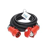 CEE-Verlängerungskabel Starkstromkabel Kraftstromkabel Gummiverlängerung H07RN-F 5G 2,5mm² 400V 16A 5 Meter von KALLE DAS KABEL