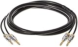 Amazon Basics 16AWG Lautsprecherkabel mit vergoldeten Bananenspitzen (4 mm) – CL2 – 99,9 % sauerstofffrei – 6 Fuß