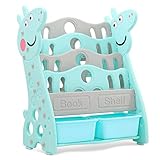 alyf Desktop 4-Shelf Kinderbücherregal Einfaches Bücherregal Stand Regale Baby-Kinder-Bücherregal Kinderbücherregal Bilderbuch-Rack Buchstü